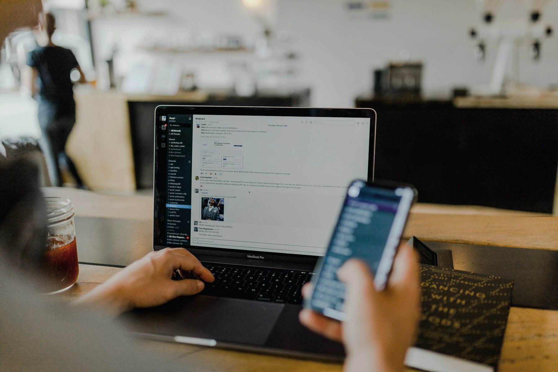 Defensive security analyst monitoring systems across devices
